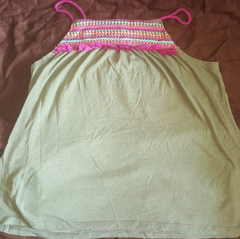 Children's Place tank top, hunter green